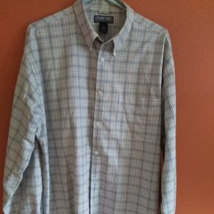 Vintage Structure | Men's Shirt | Size L | Blue / Brown / White